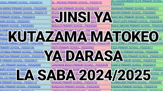 JINSI YA KUTAZAMA MATOKEO YA DARASA LA SABA 2024 [upl. by Lyrred]