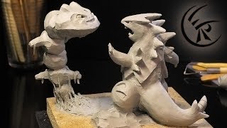 Sculpting quotTyranitar Vs Steelixquot ►► Timelapse [upl. by Ellersick513]