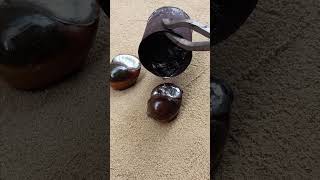 Casting Copper in Shells out of Scrap shorts reels viralvideo [upl. by Straus]