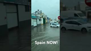 Right now the flood is destroying Spain Chiclana de la Frontera Cobeña Madrid [upl. by Chaves]