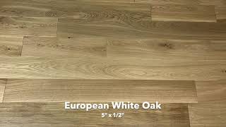 5quot x 12quot Engineered Matte European White Oak Hardwood Flooring [upl. by Anaujahs]