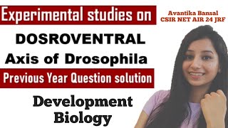 Experimental studies on Dorsal Ventral Axis of DrosophilaPrevious Year Question SolutionsDev Bio [upl. by Rabush]