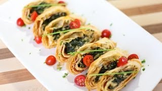 Three Cheese and Spinach Phyllo Rolls [upl. by Feucht]