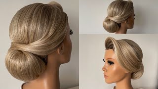 Wedding hairstyle Smooth clean low bun [upl. by Algernon]