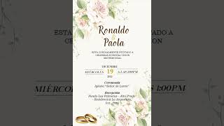 Video Invitación de Boda [upl. by Lawley411]