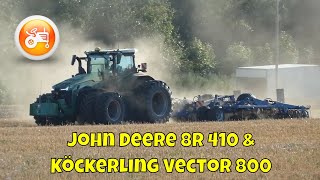 Tillage 2022  John Deere 8R 410 amp Köckerling Vector 800 stubble harrow [upl. by Pogah439]