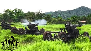 40mm Bofors L60 Artillery Shooting Exercise [upl. by Swane]