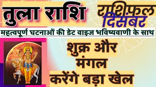 तुला राशि दिसंबर 2023 राशिफल  Tula Rashi Rashifal December 2023  Libra December Horoscope [upl. by Zeuqirdor]