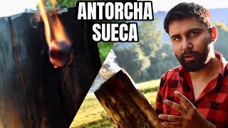 Haciendo ANTORCHA SUECA 🪵 en EL BOSQUE 🔥Fuego duradero [upl. by Oxford494]