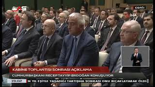 Canlı 📡 CUMHURBAŞKANI ERDOĞAN KABİNE TOPLANTISI SONRASI AÇIKLAMA YAPIYOR [upl. by Rosenwald290]