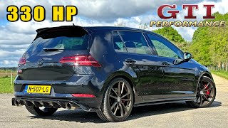 330HP VW Golf GTI MK75 Performance  REVIEW on Autobahn [upl. by Aiciled805]