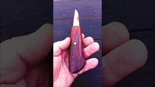 Wood carving knife unexpected colour of the handle woodcarving woodworking whittling handmade [upl. by Ahsratan]