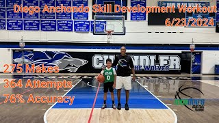 Diego Anchondo Skill Development Workout 275 Makes 364 Attempts 76 Accuracy 6232024 [upl. by Carri]