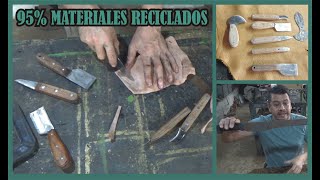 Fabricando mis cuchillos para cortar cuero con materiales reciclados [upl. by Skurnik]