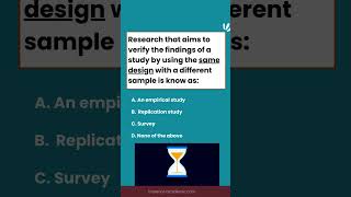 Research that aims to verify the findings of a study by using the same design research [upl. by Chuck]