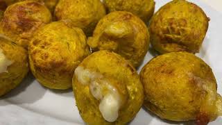 BOLINHO DE ABÓBORA RECHEADO DE QUEIJO NA AIRFRYER  RECEITA FÁCIL RÁPIDA E DELICIOSA [upl. by Pesek]