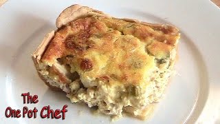 Big Chicken Quiche  One Pot Chef [upl. by Notnad384]