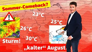 Hurra der Sommer kommt zurück NOAA korrigiert die AugustPrognose deutlich Morgen STURM [upl. by Hubble841]