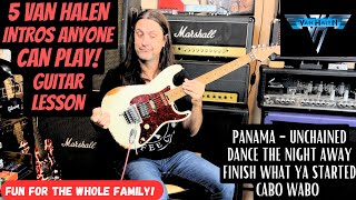 5 Van Halen Intros Anyone Can Play  Van Halen Guitar Lesson  Cabo Wabo  Panama  Unchained  More [upl. by Adnuahsar]