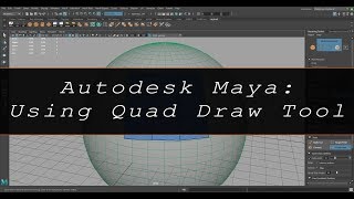 Autodesk Maya Quad Draw Tool on Live Surface [upl. by Yrrap]