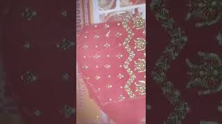 Material work shaadi workstylishblousedesignforsaree weddingattire [upl. by Nwadahs]