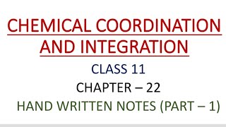 ENDOCRINE SYSTEM  CLASS 11  CHAPTER 22  CHEMICAL CONTROL AND COORDINATION  HANDWRITTEN NOTES [upl. by Heda]