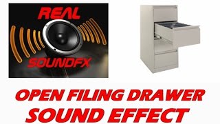 Filing cabinet drawer open close sound effect  metal office realsoundFX [upl. by Clyde900]