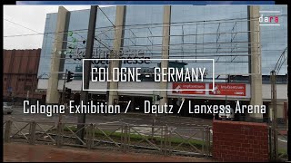 Cologne Köln Messe Deutz 4k 8k Walking Tour Food Shops River Rhine Rhein Exhibition [upl. by Anerhs]