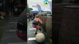 Lifting a 140 kg ball girl competition [upl. by Ennirac]