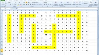 Wortsuchspiel mit Excel schnell erstellen [upl. by Iinden]