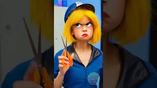 No long hair allowed in here 😡 humor hair funny comedy hairstyle haircut school [upl. by Alacim]