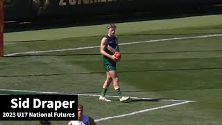 Sid Draper  2023 U17 AFL National Futures [upl. by Eddi]