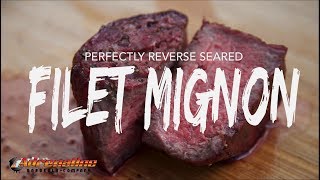 Grilled Filet Mignon Steak Recipe  Reverse Seared Filet Mignon  Cold Grate Technique [upl. by Adhern]