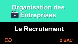 Organisation des entreprises 2 BAC  La GRH  Le Recrutement [upl. by Horter]