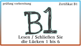 Lesen Sie den Text und schließen Sie die Lücken 1 bis 6 welche Lösung a b oder c passt am besten [upl. by Silrac796]