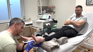 Boxer Josh Taylor Receives Storz Focused Shockwave For Plantar Fascia Tear [upl. by Yrrot]