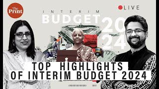 Top highlights of interim budget 2024 [upl. by Osgood]