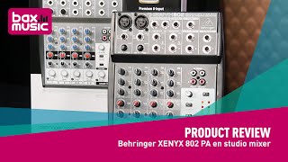 Behringer XENYX 802 PA En Studio Mixer Review  Bax Music [upl. by Ahsinej]