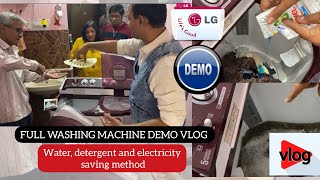 LG WASHING MACHINE MODELP8035SRAZ  waterdetergent and electricity saving method  washingmachine [upl. by Atilal]