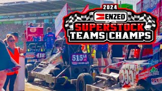 2024 nz superstock teams champs highlights hits amp crashes [upl. by Cheri109]