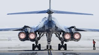 US B1B Lancer Aircraft Take Off [upl. by Zigmund]