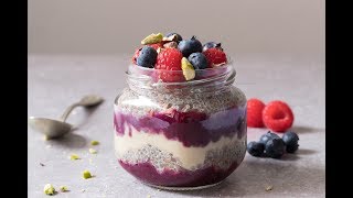 Chia And Flaxseed Pudding With Jam And Almond Butter [upl. by Jyoti]