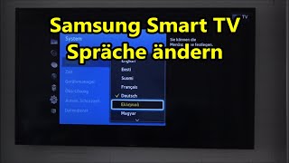 Samsung Smart TV Sprache ändern  Samsung Fernseher Sprache umstellen [upl. by Alisha]