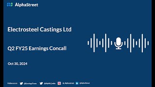 Electrosteel Castings Ltd Q2 FY202425 Earnings Conference Call [upl. by Adnoluy]