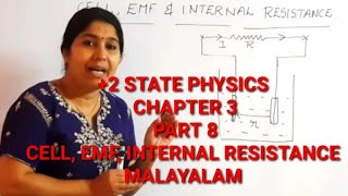 2 PHYSICS  CELL EMF INTERNAL RESISTANCE  MALAYALAM [upl. by Anida]