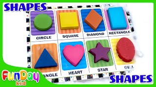 Shape Puzzle  Learn Shapes with Urvi and Apu  FunDayKid [upl. by Bil]