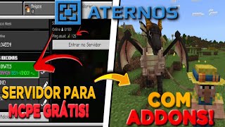 Como CRIAR um SERVIDOR de GRAÇA com ADDONS pelo ATERNOS MINECRAFT BEDROCK MCPE realms grátis 2024 [upl. by Nospmas]