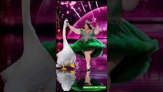 The positive energy of the fat girl on the AGT stage dance talent [upl. by Adamis675]