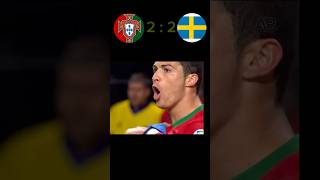 Portugal 🆚 Swedan Ronaldo hatric goals32 highlights  football portugal swedan youtubeshorts [upl. by Mahla883]