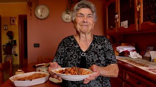 Pasta Grannies discover spaghetti with tiny meatballs from Abruzzo [upl. by Adnoluy]